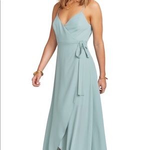 Show me your Mumu silver sage Mariah wrap dress